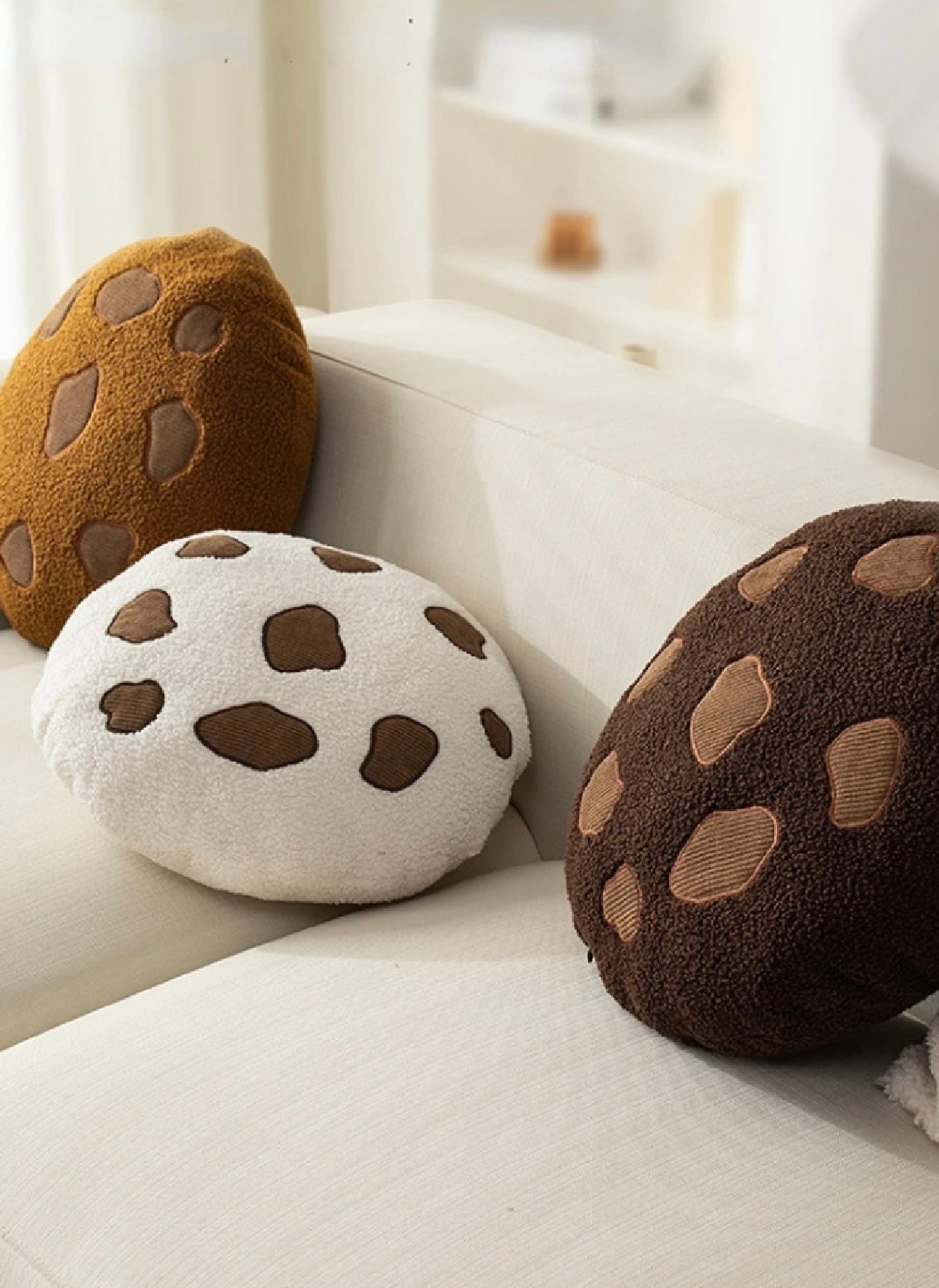 Soft Cookie Chocolate Chip Shape Pillow